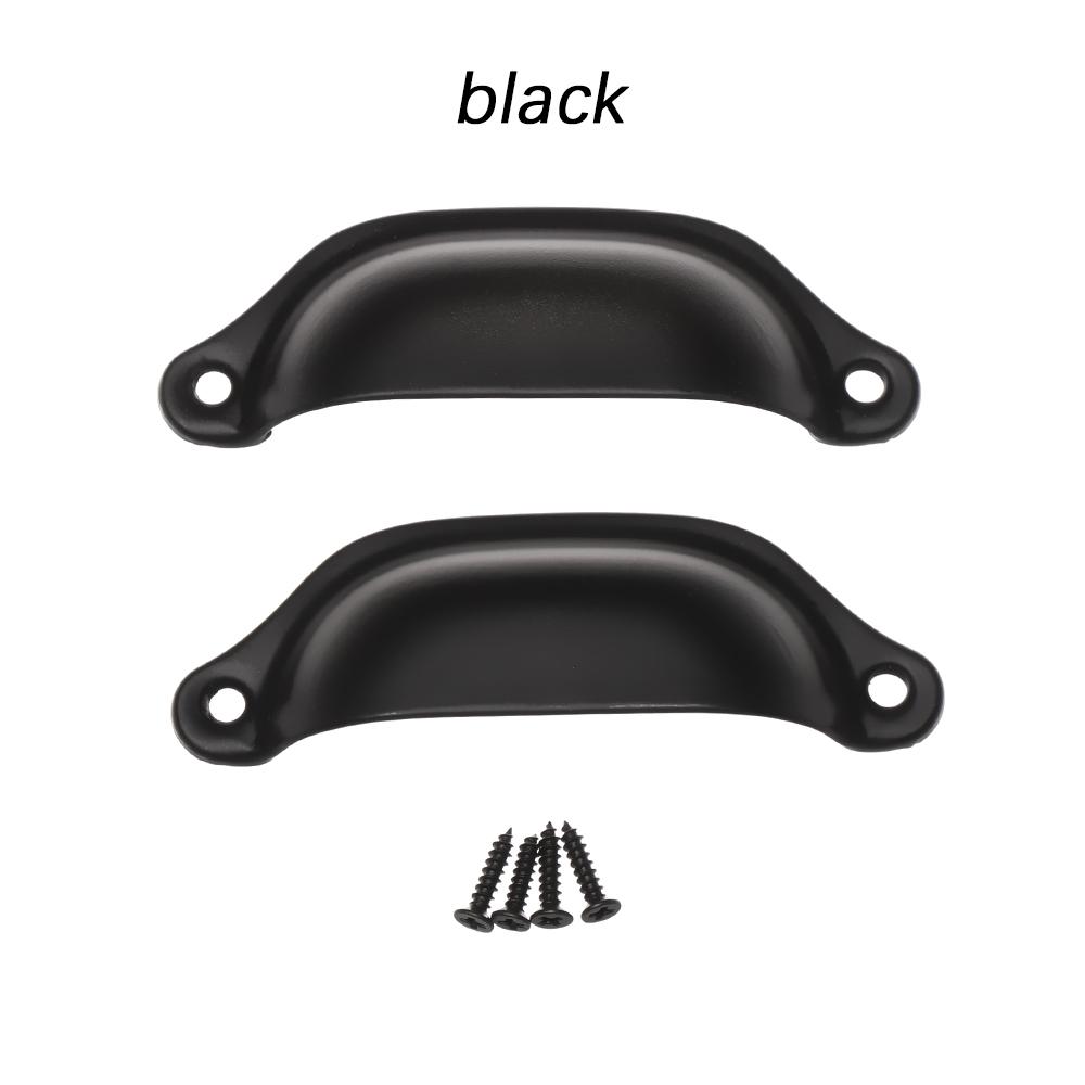 2PCS Antique Brass Shell Pull Handles Retro Iron Wardrobe Door 98MM Furniture Hardware Fittings Kitchen Drawer Knobs Cabinet