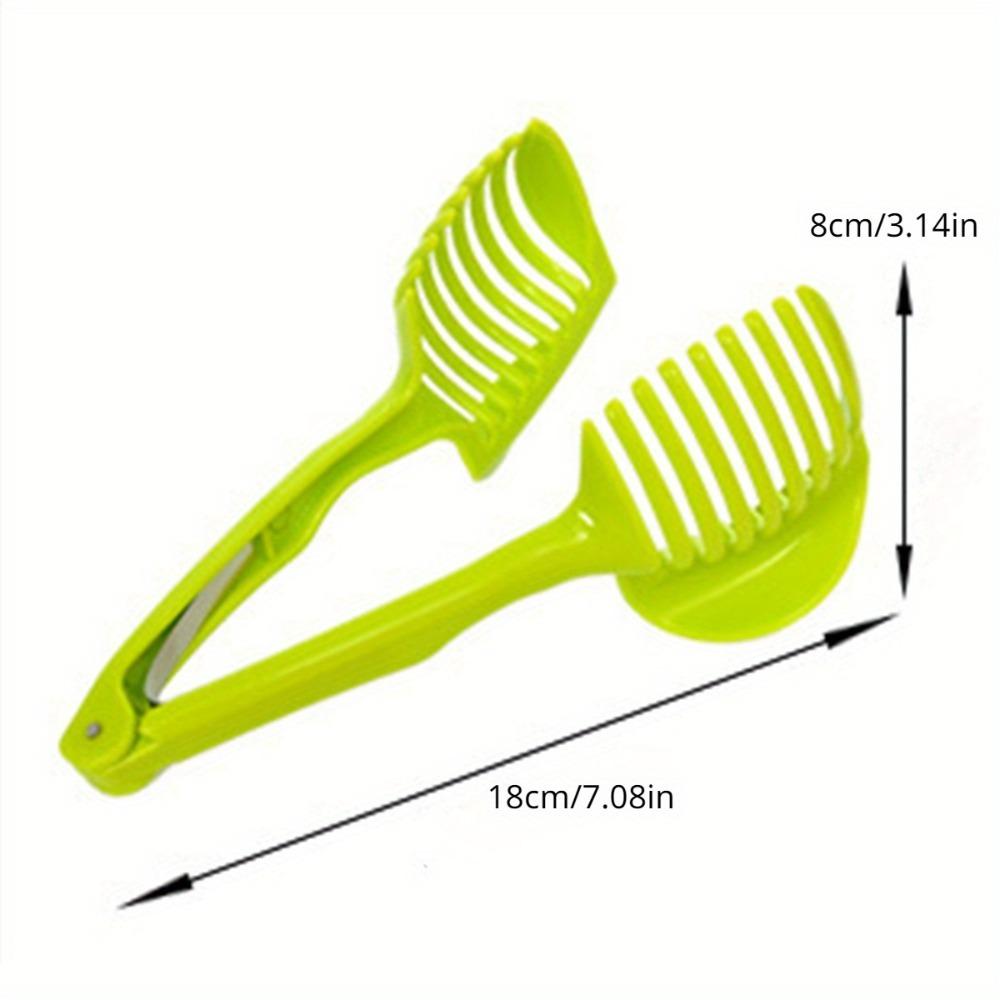 1pc Multi-Purpose Fruit & Vegetable Slicer Holder - Tomato, Lemon, Potato, Onion Cutter Stand, Kitchen Gadget for Food Contact