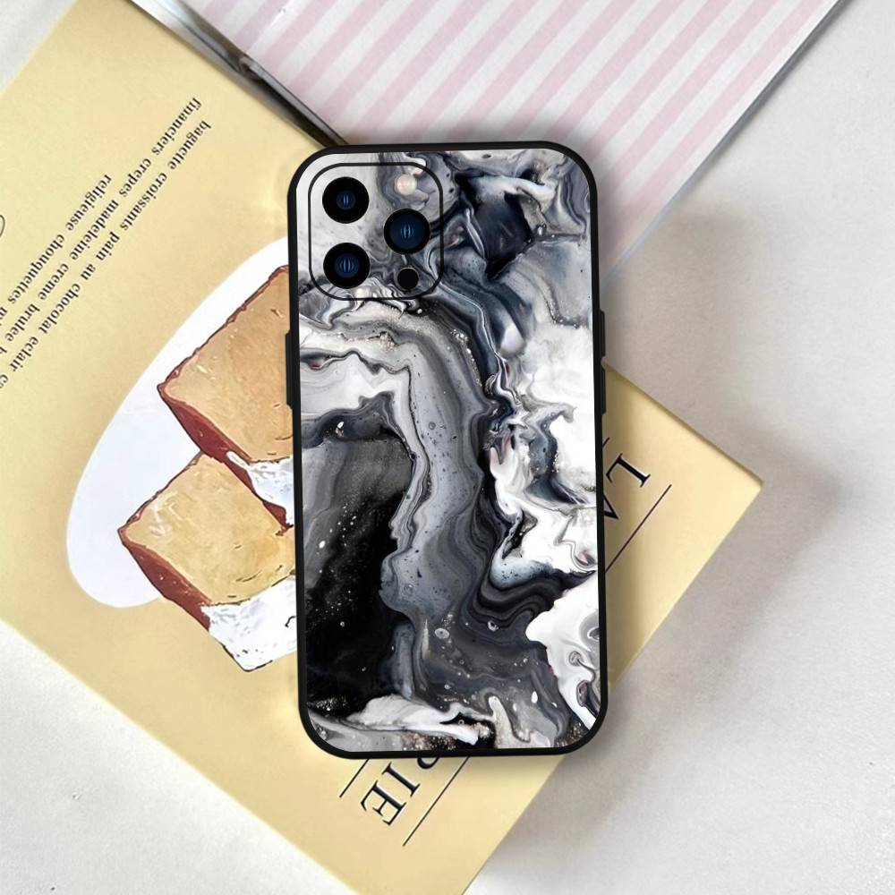 Marble Painting Phone Case Silicone Soft For IPhone 17 Air 16 15 14 13 12 11 Plus Pro Max Plus