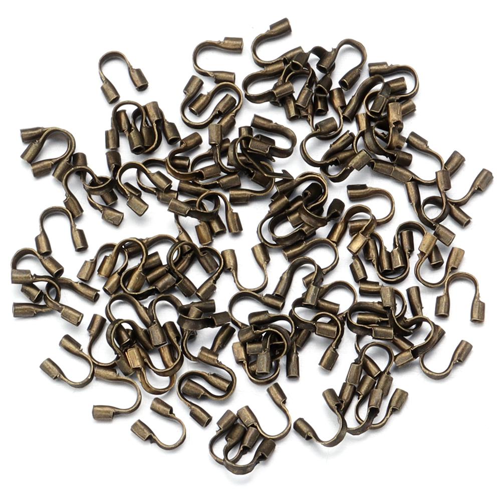 100pcs/lot 4.5x4mm Wire Protectors Wire Guard Guardian Protectors Loops U Shape Clasps Connectors DIY Jewelry Making Accessories