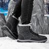Fleece warm and windproof snow boots waterproof winter new long tube thick-soled fleece casual shoes