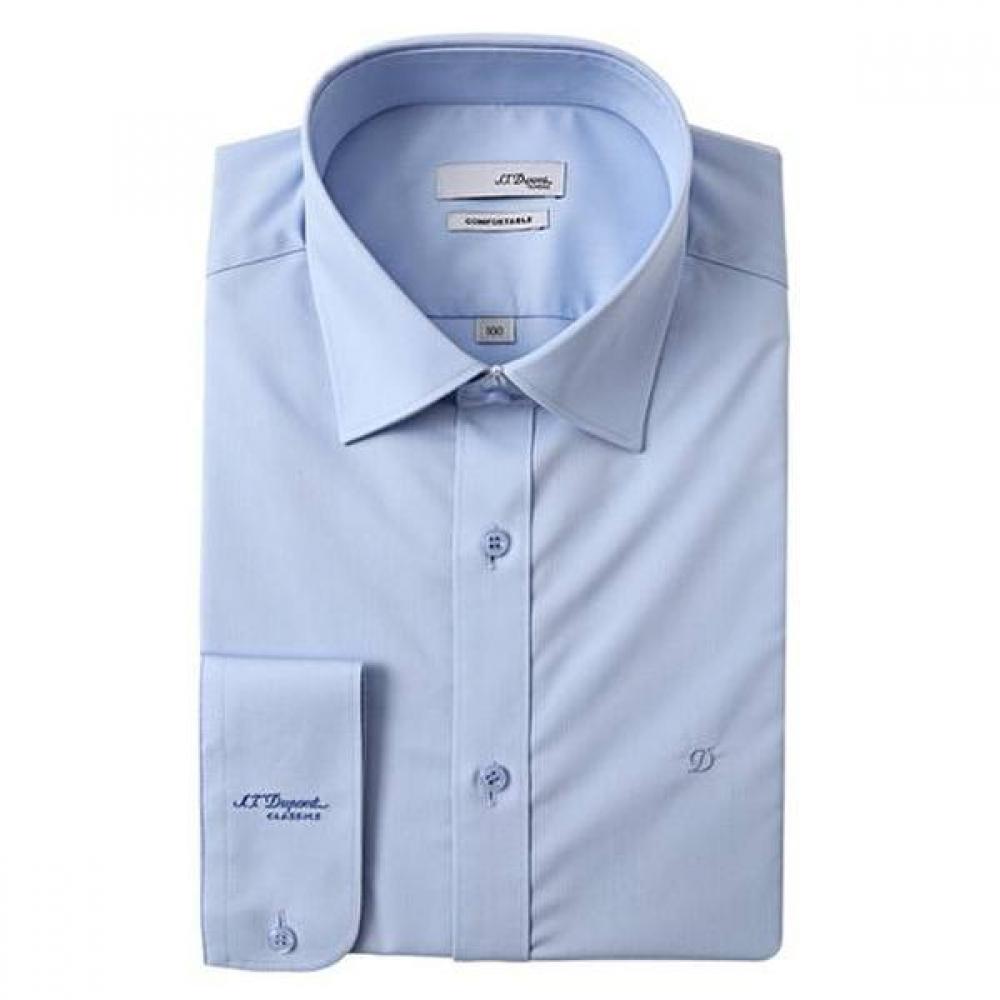 S.t. Dupont Slim Fit Stretch Blue Long Sleeve Shirt Se5fm22ls921sbu 95