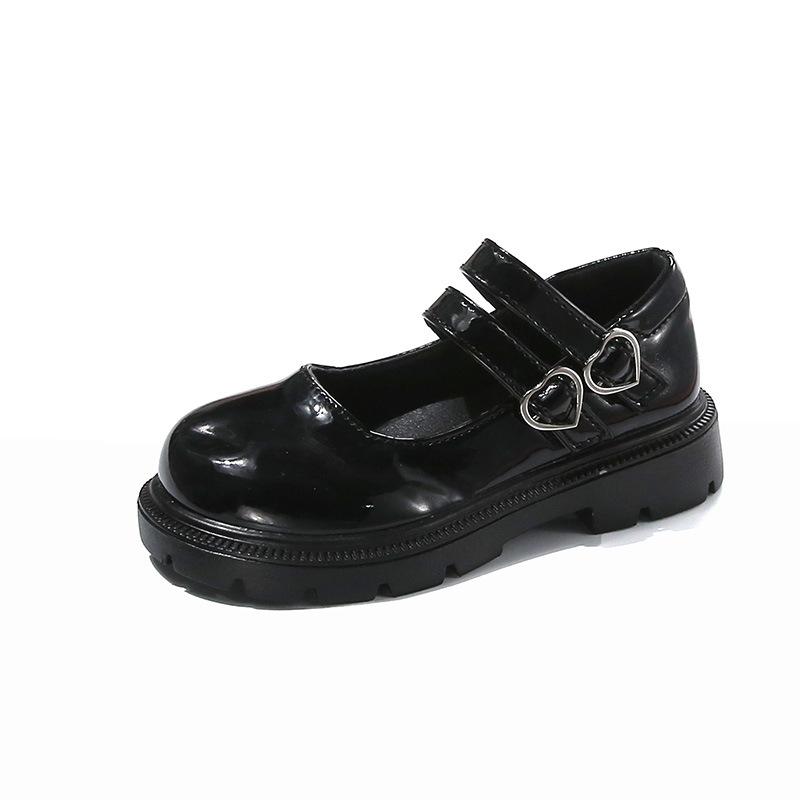 Girls' leather shoes 2025 spring and autumn new children's black performance shoes girls' foreign princess shoes medium and older children's single 