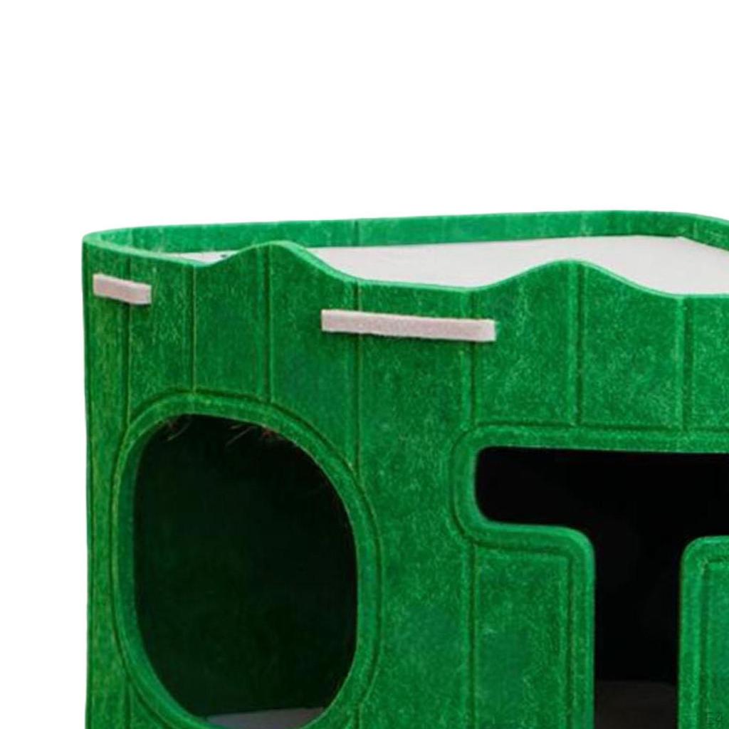 Cat Bed House Enclosed Scratch Resistant Practical Breathable Kitten Tunnel Combo for