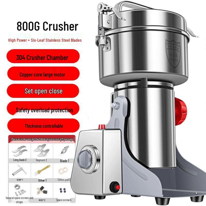Multi-functional Crusher and Ultra-fine Spice Grinder for Grains and Cereals