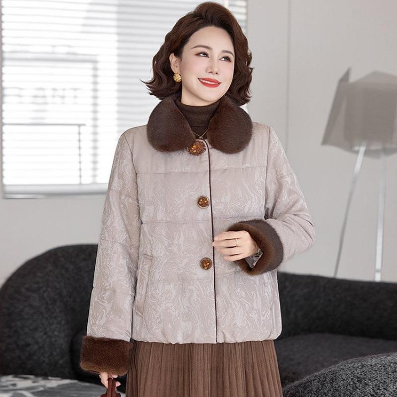 Chinese Padded Jacket Padded Jacket Piled and Thickened New Short High-end Warm Winter Padded Jacket