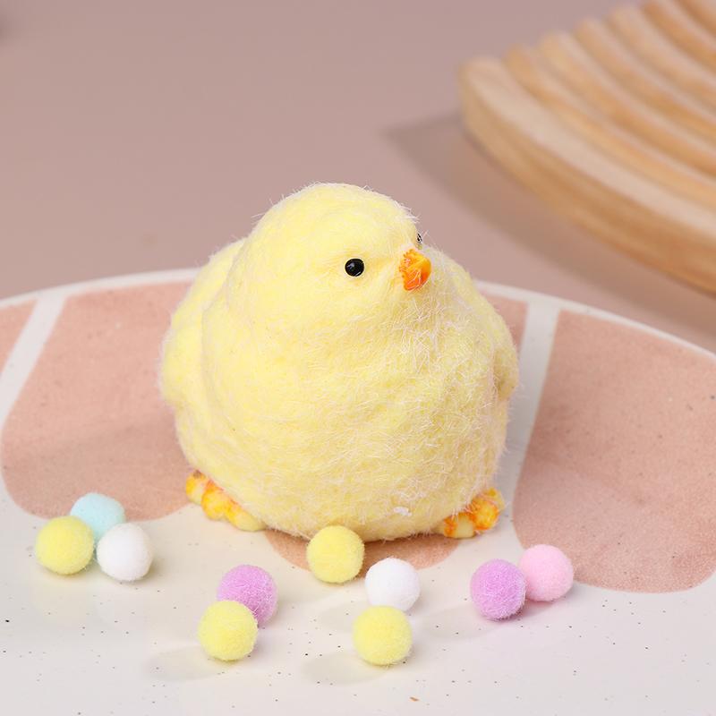 Handmade Yellow Big Chicken Plush Silicone Squishy Pinching Toys Cute Hen Chicks Taba Squeezing Toy Fuzzy Release Hand Stress
