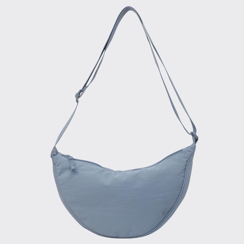 Women's Versatile Small Nylon Crossbody Dumpling Bag - Solid Color Shoulder Bag