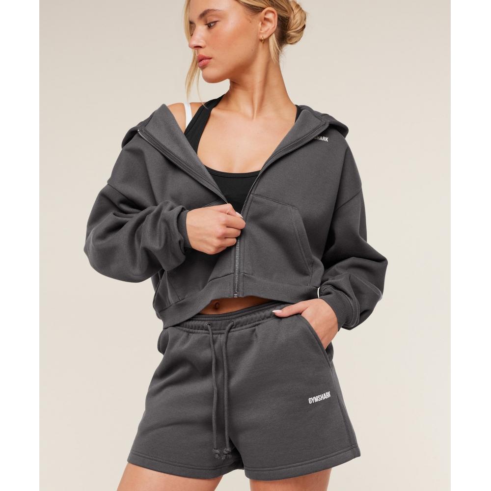 Gymshark Cosy Luxe Shorts Onyx Grey B6b3o Gb7n