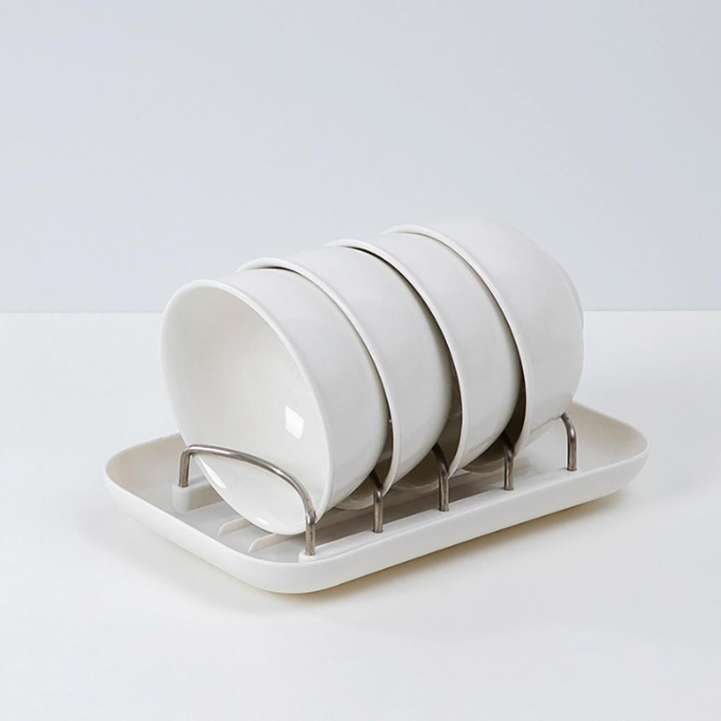 Mini Dish Drying Rack (White) for Dishwasher Sink Organization