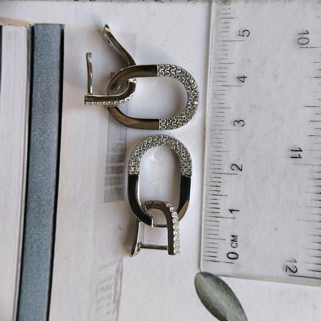 Silver Earrings with Cubic Zirkonia (2191841)