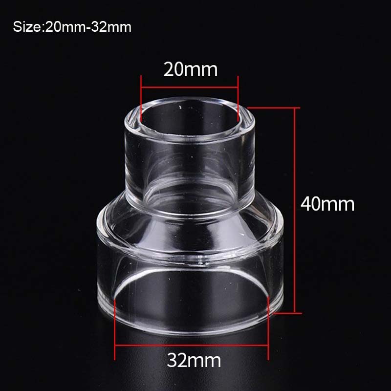 1~5Pcs Transparent Acrylic Pipe Joints Variable Diameter Direct Connectors For Water Tube Fittings Aquarium Accessories