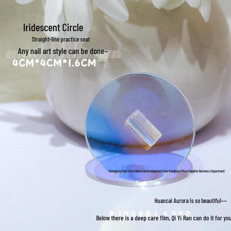 

Голографическая подставка для демонстрации нейл-арта: Прозрачная носимая акриловая основа в форме сердца для практики