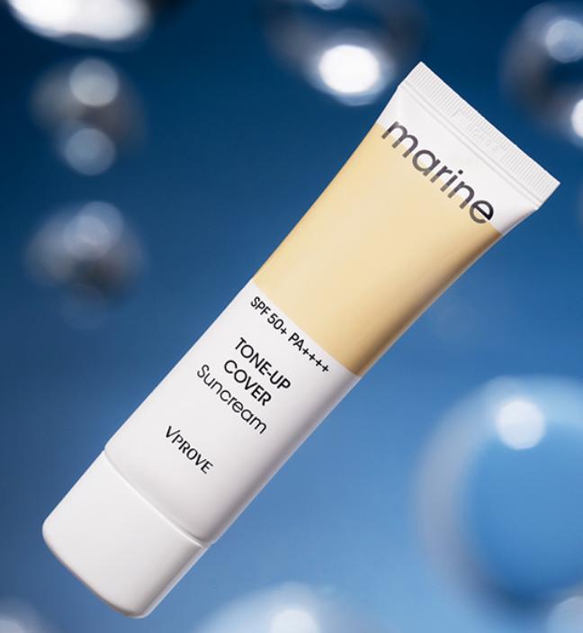 VPROVE Marine Tone-Up Cover Sun Cream (SPF50+, PA++++) 50ml / 1.36fl.oz. (3 Options)