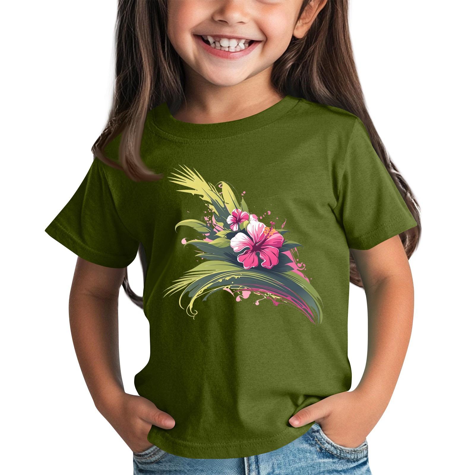 

Футболки для малышей, девочек и мальчиков, детские футболки с короткими рукавами и принтом для мальчиков и девочек 100 армия зеленый