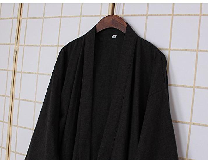 Midnight Diner Japansk front matchende rom Herrepyjamas, Jinbei, stil, ensfarget, stil, åpning, antrekk, bruk, stilig, ett stykke (M, blå)