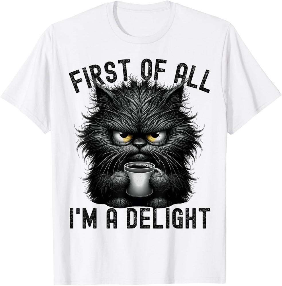 

Прежде всего я восхитительный саркастичный злой кот, любящий кофе, унисекс футболка L