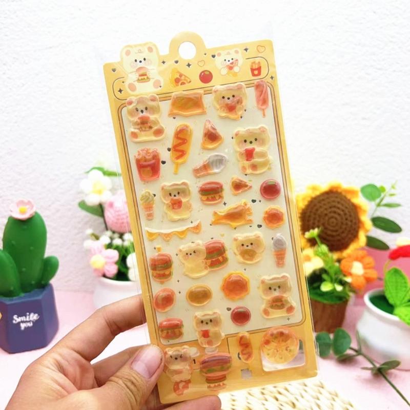 Puffier Sticker Sheets Decorative Sticker Cute Small Sticker for Kids & Adults, Reusing Tiny Sticker for Scrapbooking
