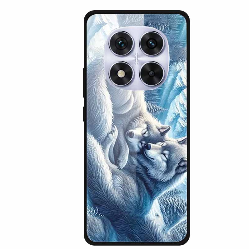 Tempered Glass Case For Redmi Note 14 Pro Coque 14Pro Flowers Phone Cases For Xiaomi Redmi Note14 Pro Hard Back Cover Case Funda