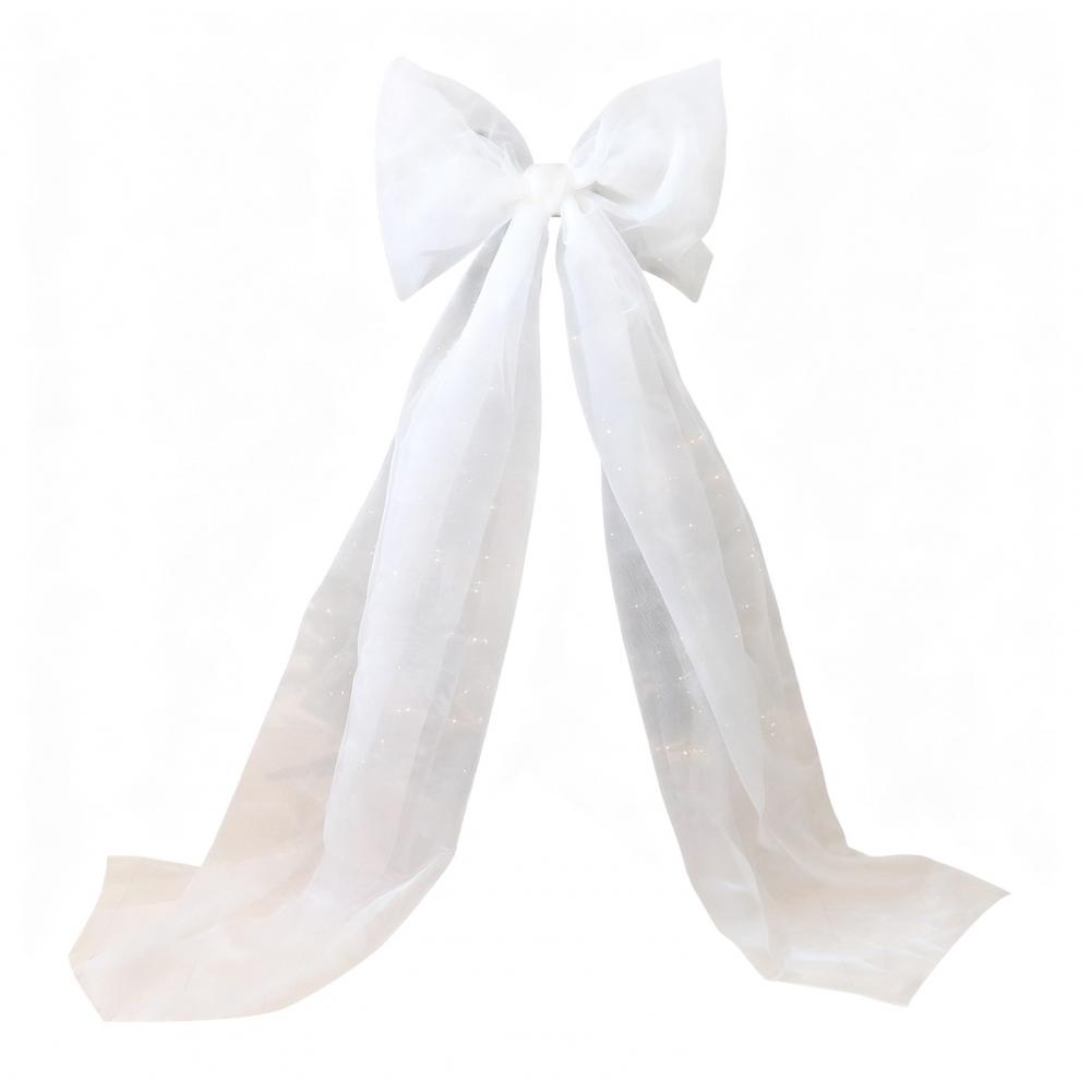 Christmas Tree Topper Bow Extra Large Mesh Bow with Long Streamers for Holiday Wedding Birthday Party Wall Decoration