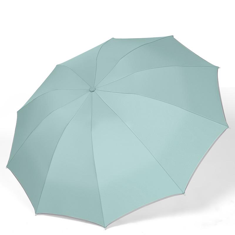 Automatic Reverse Anti-Rebound Umbrella with Reflective Strip, Sun and Rain Protection, Windproof 10-Rib Design