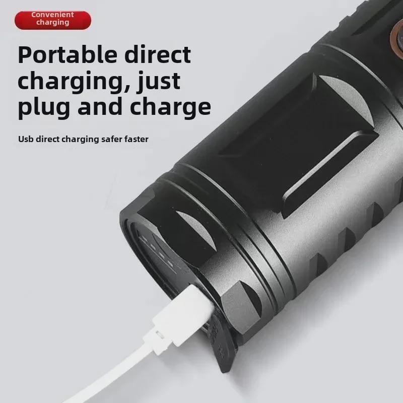 T40 Rechargeable Long-Range Outdoor Flashlight - Ultra-Bright 5000 Lumens LED for High Power, Long-Lasting Performance.