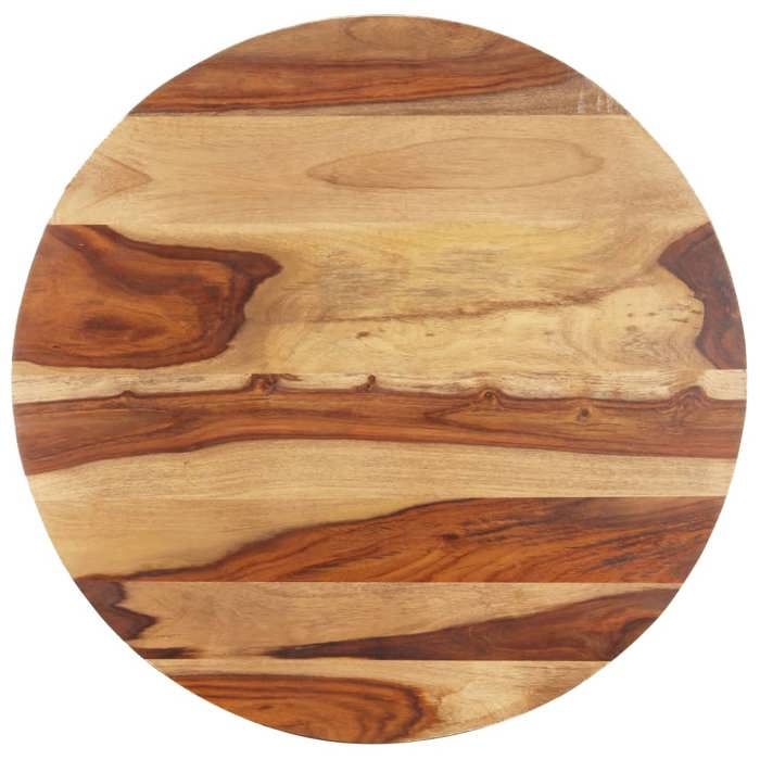 Solid Wood Tabletop Round 50 Cm - VIDAXL - Varnished