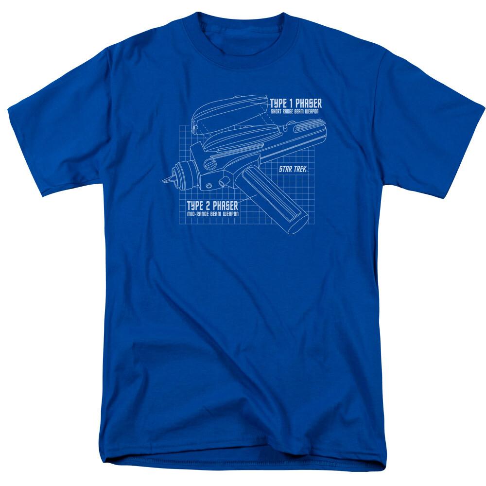 Star Trek TOS Phaser Plans T-Shirt to 5X XL