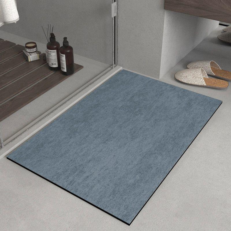 Quick-Dry Anti-Slip Diatom Mud Bath Mat - Solid Color, Water-Absorbent Bathroom Floor Mat