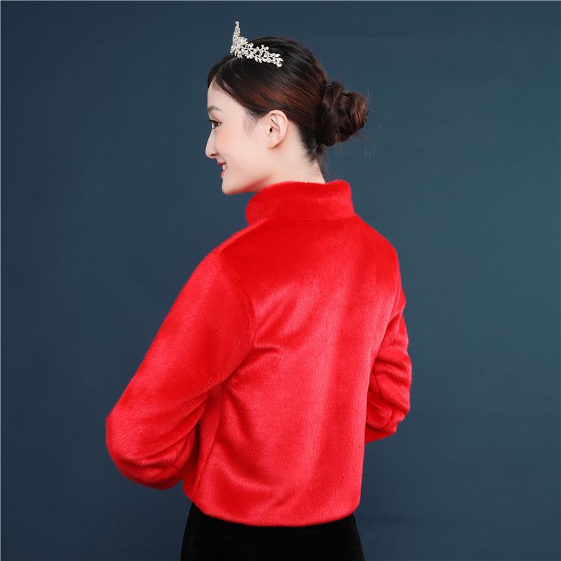2018 Herbst/Winter Weißer Hochzeitsfellschal - Braut- & Brautjungfern-Accessoire
