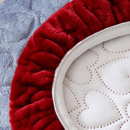 Rund krakkovertrekk Hjertepreget design Myk flanell Elastisk bånd Sklisikker setepute Stoltrekk Krakktilbehør