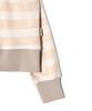 PEACE MAKER Stripe V Neck Collar Knit (Beige)