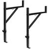 Truck Rack, 19-34inch Extendable Truck Ladder Rack, 38.6"-43.6" Adjustable Height, 250 lbs Capacity Steel Ladder Rack for Truck, Heavy Duty Truck Bed