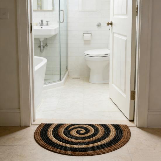 Floor Mat Non-Slip Crystal Velvet Rug 3D Optical Illusion Design Coil Edge Living Room Bedroom Plush Floor Mat Home Decor