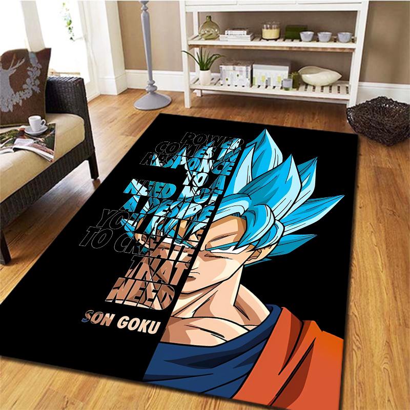 Tappeto Dragon Ball Z per Soggiorno Camera da Letto Casa Decorazione Divano Tappetino Antiscivolo per Gioco Bambini