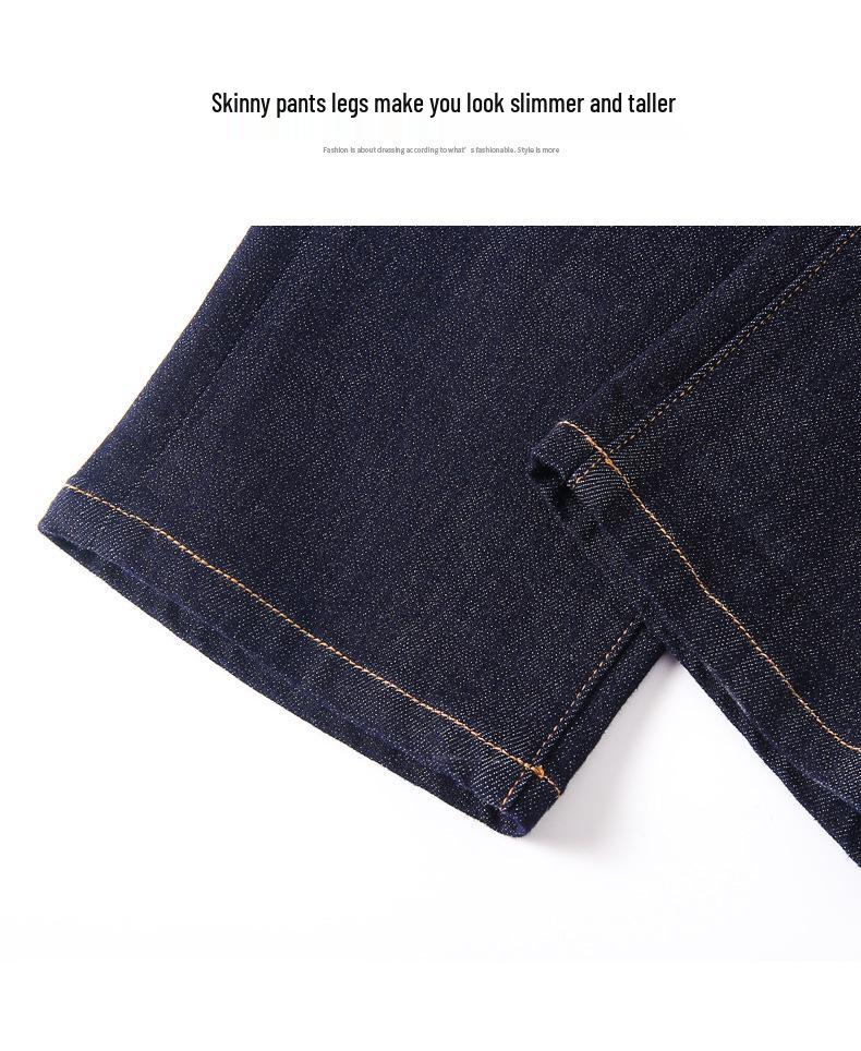 Damen Dunkelblaue High-Waist Straight Leg Jeans - Herbstkollektion 2025 (Stil 8833)