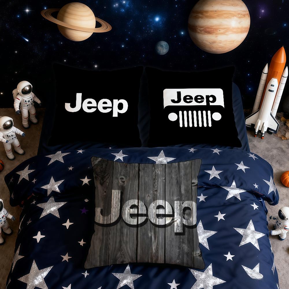 J-Jeep-ES Logo Coole Auto Kussenhoes Huis Kantoor Handig Scandinavische Eenvoud Populair Met Rits Kussenhoes