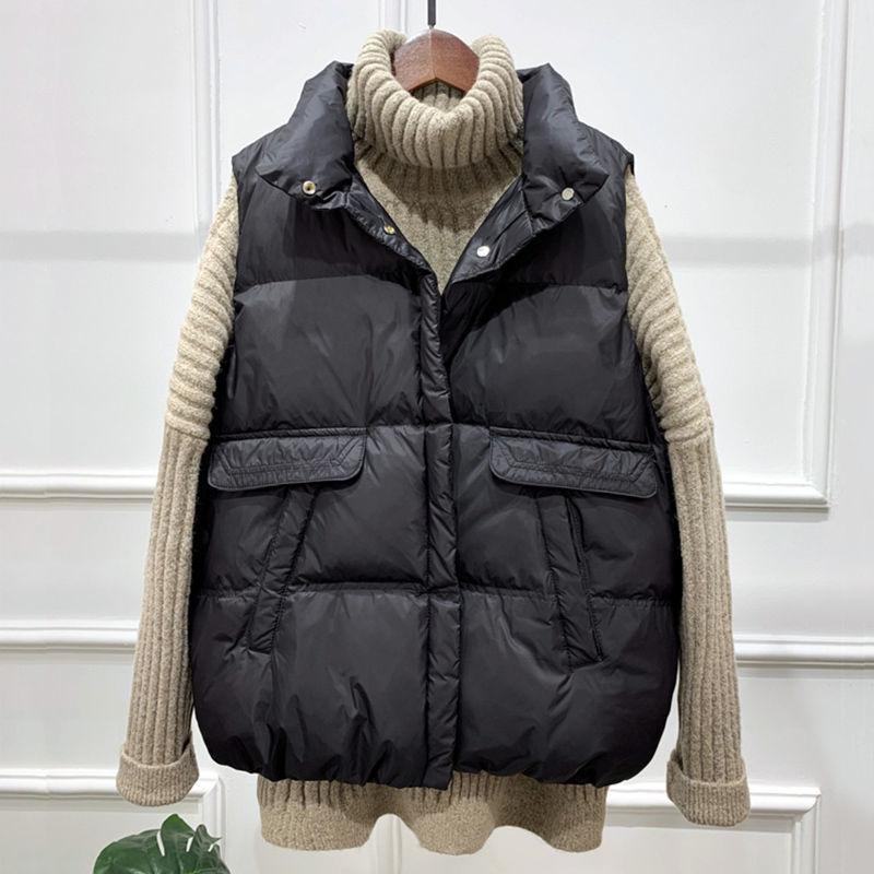 Weste Frauen tragen Daunenjacke neue Winter kurze Weste