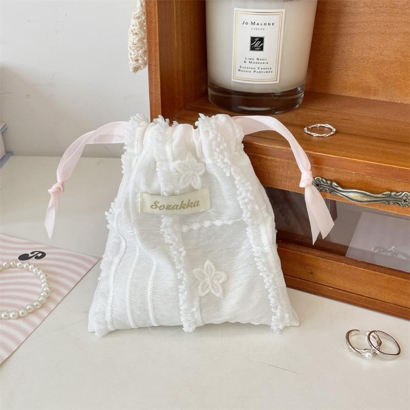 54243 Lace lace drawstring bundle storage bag sundries small cloth bag lipstick change bag earphone finishing bag