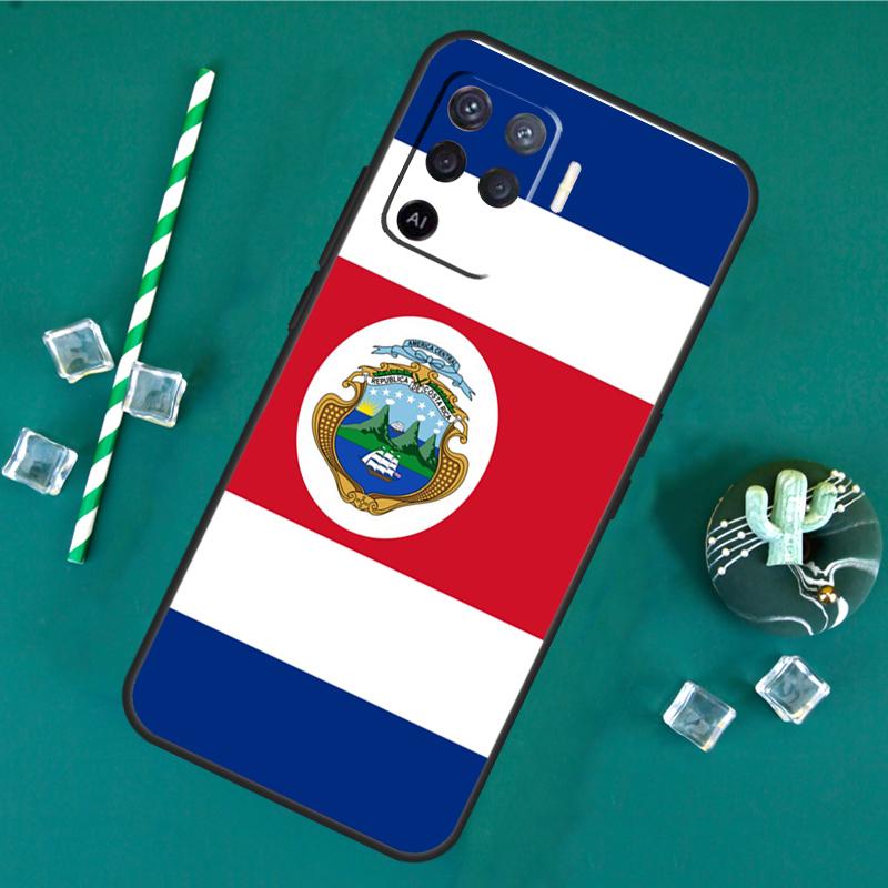 Costa Rica Flag Case For Oppo A40 A60 A80 A16 A76 A96 A18 A38 A58 A78 A98 A91 A15 A17 A74 A94 A54 A57S Cover