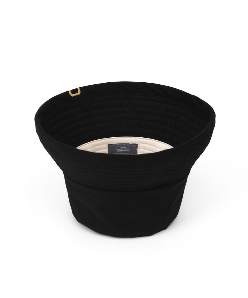 Eondeokeonteulolseutyudio Cotton Bucket Hat Drop Bucket / D Bio / Black