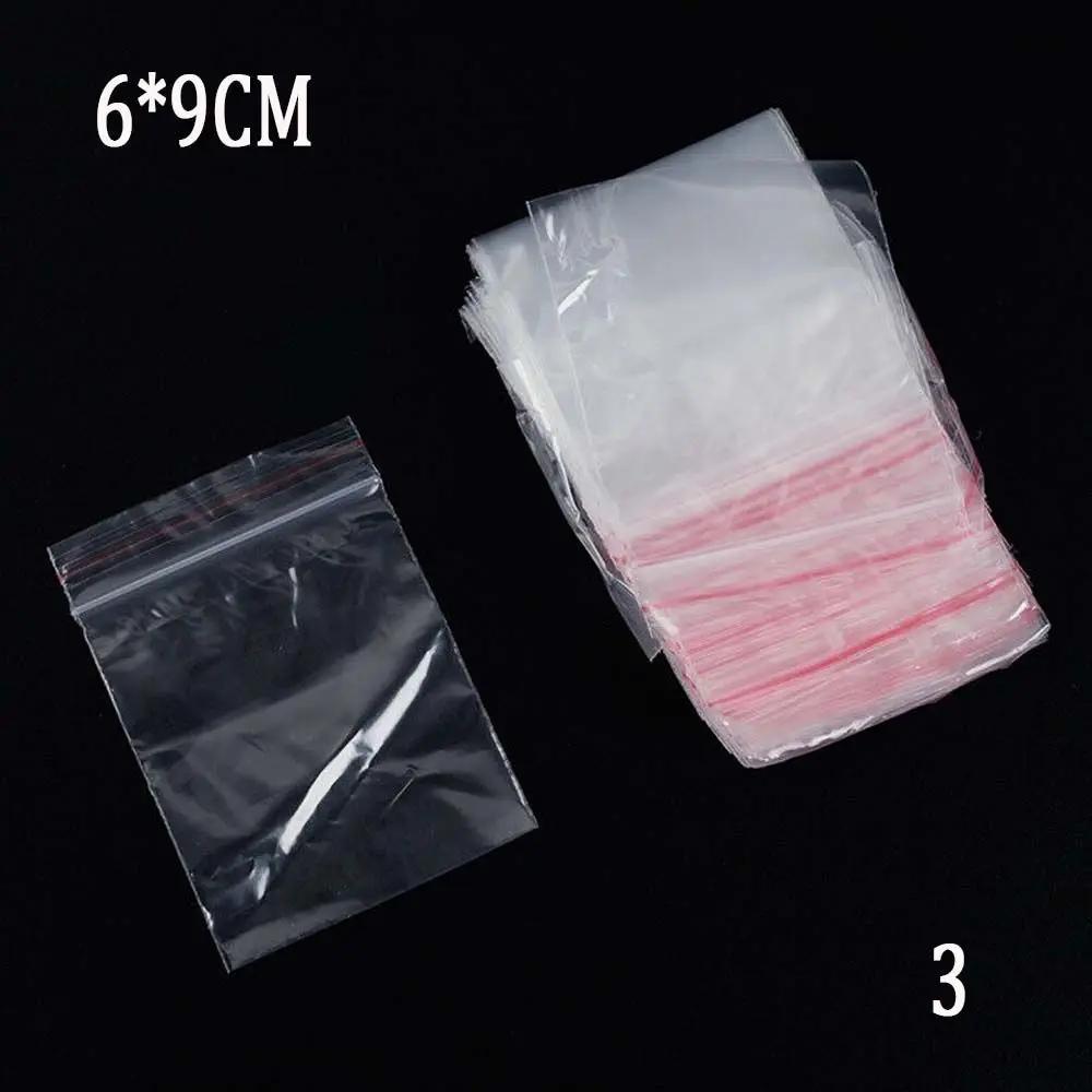 100Pcs Clear Snacks Zero Waste Plastic Bags Kitchen Food Storage Sealing Bag