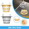Kitchen Sink Drain Strainer Stretchable Floor Drain Hole Strainer Bathroom Wash Basin Hair Catcher Filter Collector Drain Fittin
