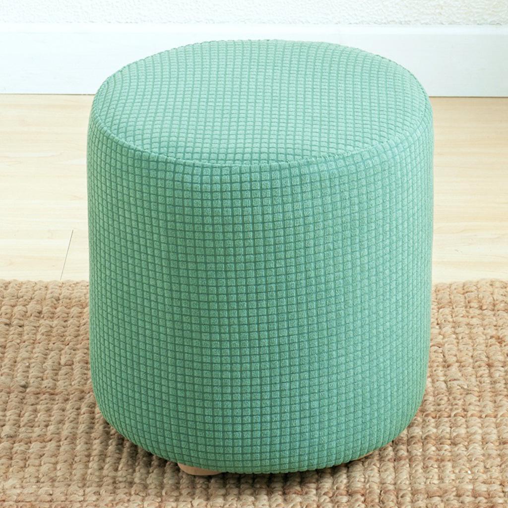 Stretchable Slipcover Ottoman Furniture Protector for Round Couch Sofa Home Decor