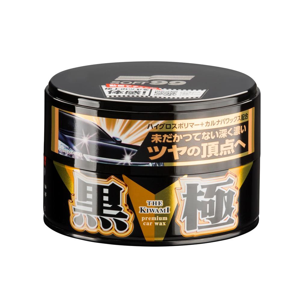 SOFT99 Black for Protecting and Polishing Automotive Includes Sponge Wax, 200g, Solid, Paint, (Product Code 00193)