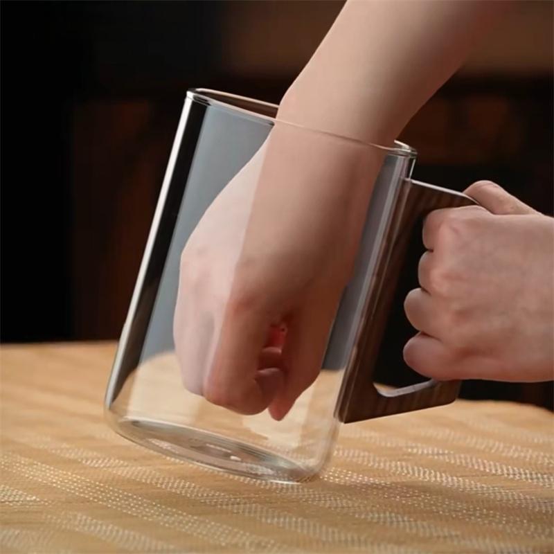 Large Capacity 800ml 1000ml Tea Water Separation Glass Tea Mug With Mountain Bottom Filter Heat Resistant Tea Making Cup Teaware