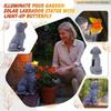 Solar Resin Dog Statue Light Outdoor Waterproof LED Garden Decor for Patio Yard Lawn Landscape Sculpture