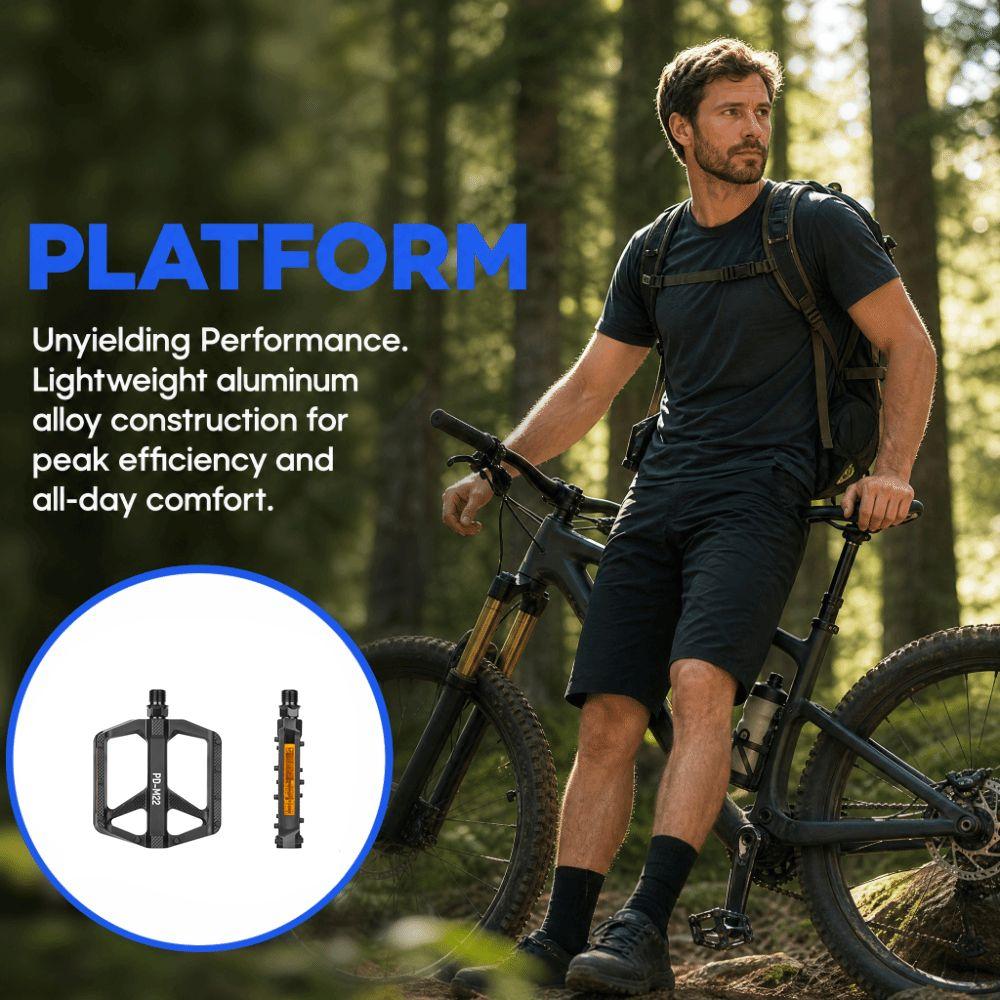 Boron Steel Spindle Bike Pedals Bike Platform Pedals  For MTB, BMX, Road Bike and Mountain Bike