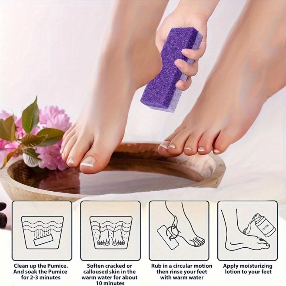 floating stone foot scrubs, reusable, exfoliating, foot care tool, alcohol free, suitable for family use foot spa