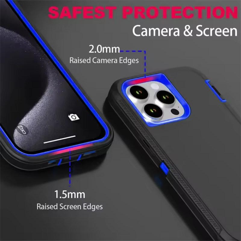 Armor Shockproof Defender Phone Case For iphone 11 12 13 14 15 16 17 Pro Max X XS XR XSMAX 16E 17AIR Hard PC+TPU Back Cover